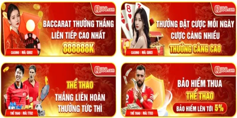 Đặt cược mỗi ngày cùng các điều kiện điều khoản nhận thưởng của J88